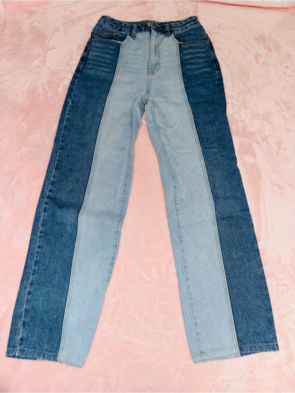 PacSun Two-Tone Blue Straight Leg Jeans